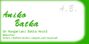 aniko batka business card